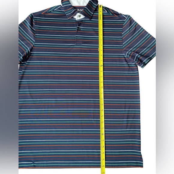 Izod Men's Multicolor Striped Golf Polo Shirt Size M - Picture 2 of 5